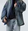 Hooded denim overshirt
