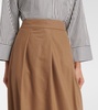 Caterina pleated wool midi skirt