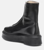 Zipped 1 leather flatform ankle boots