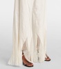 Fringed wide-leg pants