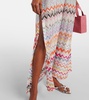 Zig Zag lamé beach cover-up