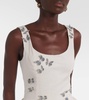 Pluma Lymanopoda appliqué linen corset dress