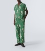 Football Silhouette linen shirt