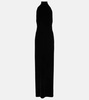 Armida embellished chain-detail velvet gown