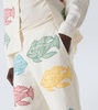 Piscine appliqué linen straight pants