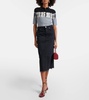 Della denim midi skirt