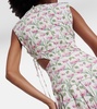 Otoño Trebol floral midi dress