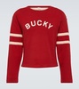 Appliqué cotton sweater