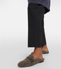 Embellished shearling slippers
