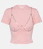 Embellished jersey T-shirt