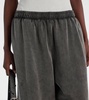 Layered cotton fleece sweatpants