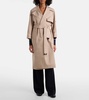 Oversized twill trench coat