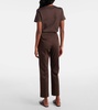 Okra cotton cropped pants