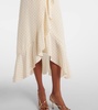 Polka dot silk wrap dress