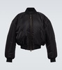 Padded nylon bomber jacket