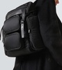 City leather-trimmed backpack