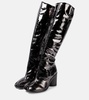 Tabi patent leather knee-high boots
