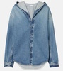 Hooded denim shirt