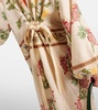 Zircon Bisutería floral linen kaftan