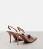 Le Cœur 90 patent leather and PU slingback pumps