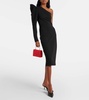 One-shoulder ruffled midi dress