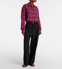 Lilas wool and linen-blend wide-leg pants