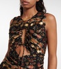 Nome floral silk satin top
