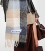 Checked alpaca and wool-blend scarf