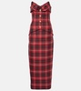 Tartan wool midi dress