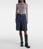 Nolan high-rise denim Bermuda shorts