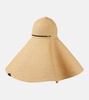 Capeline straw cloche hat