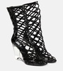 Leather wedge ankle boots