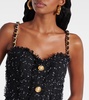 Lamé tweed minidress