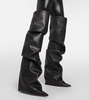 Faux leather boots