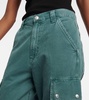 Vivian Strap mid-rise wide-leg jeans