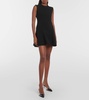 `A-line crepe minidress