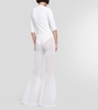 Waffle-knit flared pants