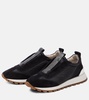 Monili suede-trimmed sneakers