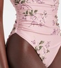 Rábano Wisteria ruched floral swimsuit 
