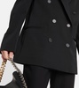 Oversized double-breasted wool-blend jacket