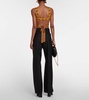 Davion jacquard knit crop top