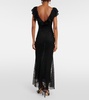Bow-detail lace gown