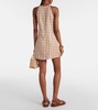 Antigua checked linen minidress
