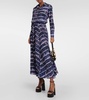 Sif printed pleated maxi skirt