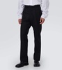 Four stitches wool straight pants