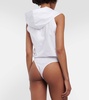 Hooded cotton bodysuit