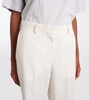 High-rise cropped straight pants
