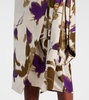 Dritto printed silk wrap skirt