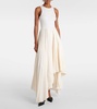 Pleated cotton midi dress