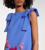 Floral embroidered crêpe minidress